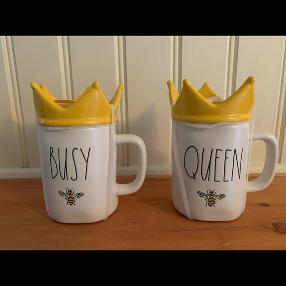 Rae Dunn Other - Rae Dunn bee mugs with crowns